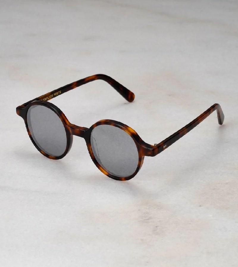  اكسبليست باوتس نظارات شمسية أنيقة للجنسين جيورجيو سلحفاة فضي عاكس - Image 1