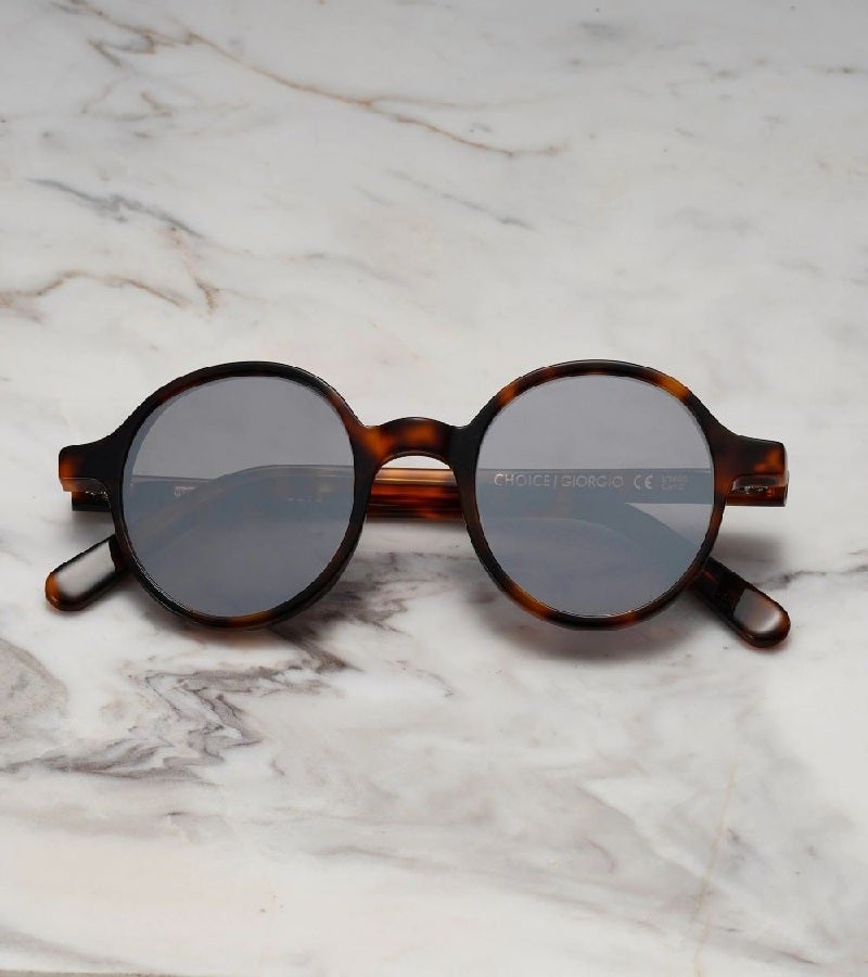  اكسبليست باوتس نظارات شمسية أنيقة للجنسين جيورجيو سلحفاة فضي عاكس - Image 2