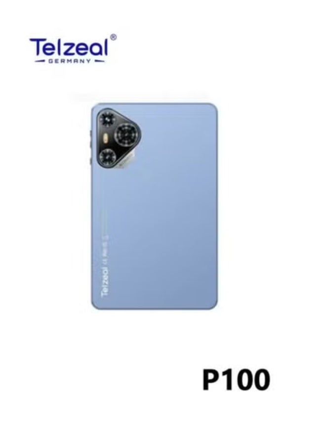 تلزيل P100 10.1 Inch Android 13 Tablet with 5G Wi-Fi and Dual SIM Support, 8GB RAM + 512GB Storage, 8000mAh Long-Lasting Battery, Wireless Keyboard & Mouse, Study & Office Tablet Bundle for Work, Gaming, Online Classes, Kids Learning – Blue - Image 4