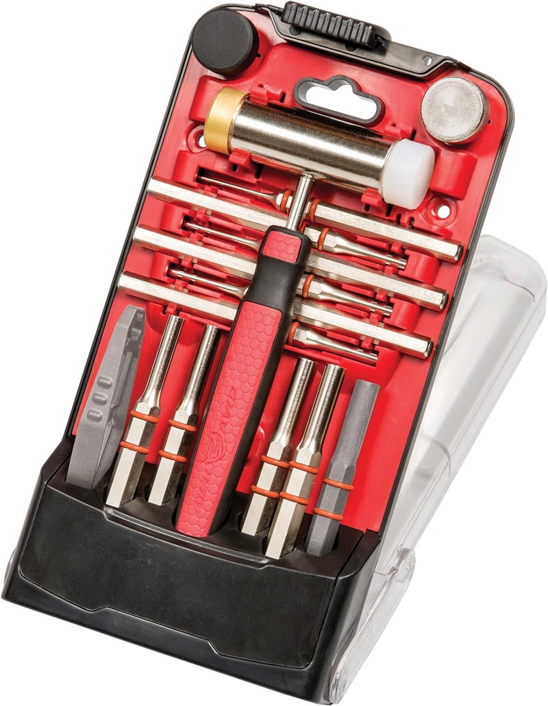 Real Avid Hammer Set & Punch Set with Small Hammer & Flat Tip Metal Punch Set - Punch Tools Tool Kit includes Gunsmithing Hammer with 4 Tips, Non Marring Punch & Pin Starter Tool - Image 1