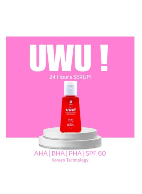 UWU 3 in 1 AHA BHA PHA Serum with SPF 60