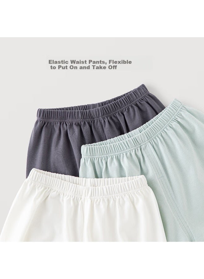 Guaiqixiong Baby Boys And Girls Pure Cotton Pants, Summer Thin Mosquito-repellent Trousers, Infant Casual Pants With Elastic Waist, Summer Wear