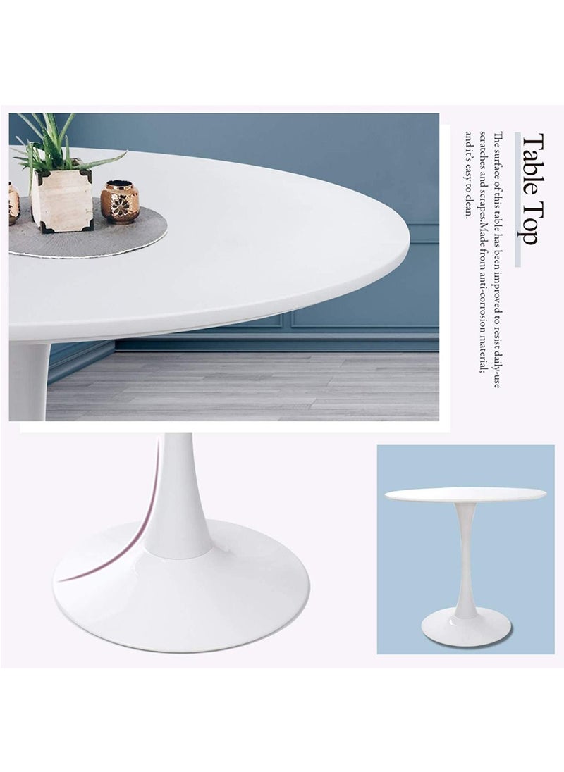 Mahmayi - Mahmayi Projekt Round Conference Table White 80cm - Image 1
