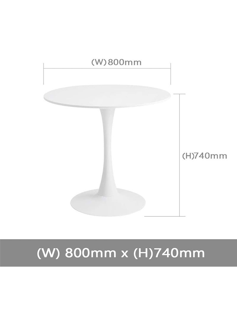 Mahmayi - Mahmayi Projekt Round Conference Table White 80cm - Image 1