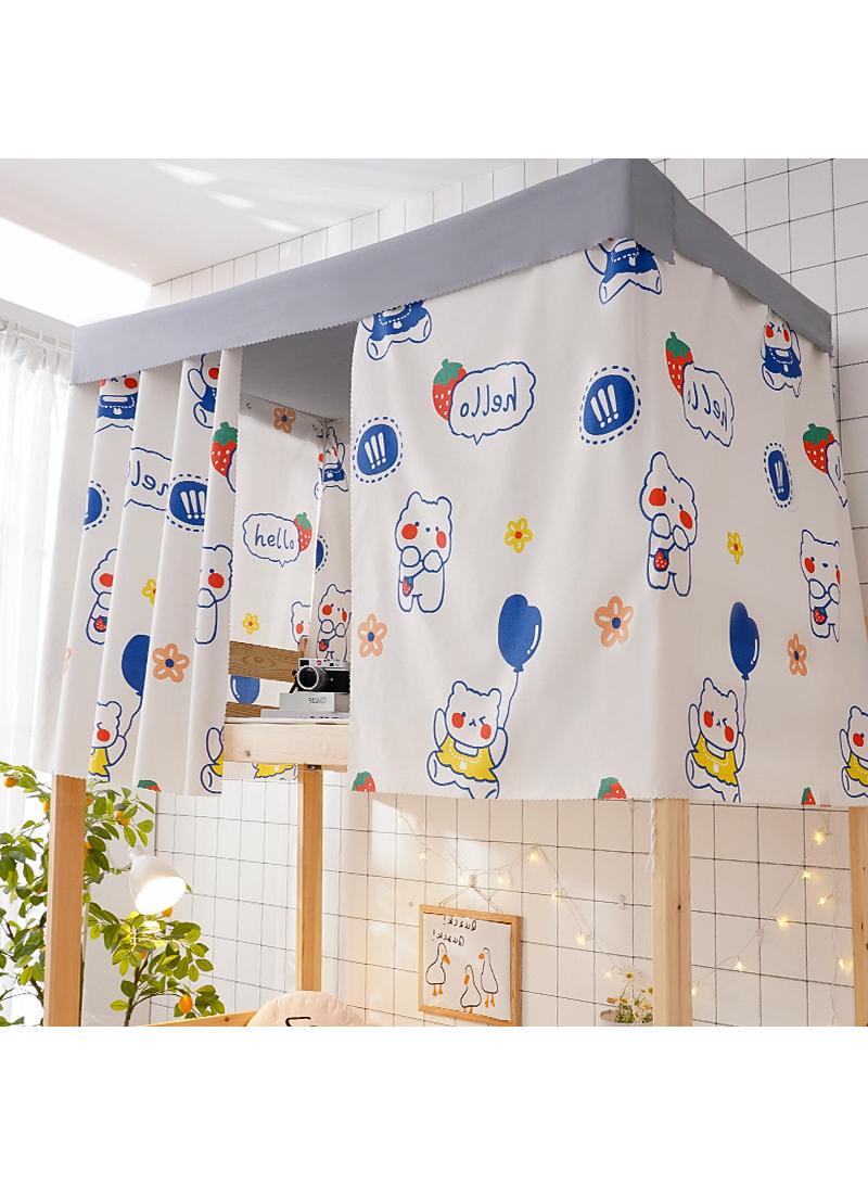 Dormitory bed curtains, student dormitories with physical shading bed curtains 1.15 * 2m 2pcs, with dust-proof top cloth - Image 1