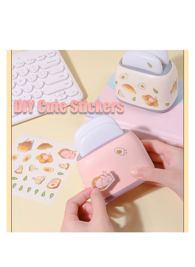 XiuWoo Cute Toast Night Lamp, LED Children Light Rechargeable Small Lamp Toaster Shape Bread Room Decor for Bedroom, Birthday Gifts Kids, Aesthetic Desk (Pink) - Image 5