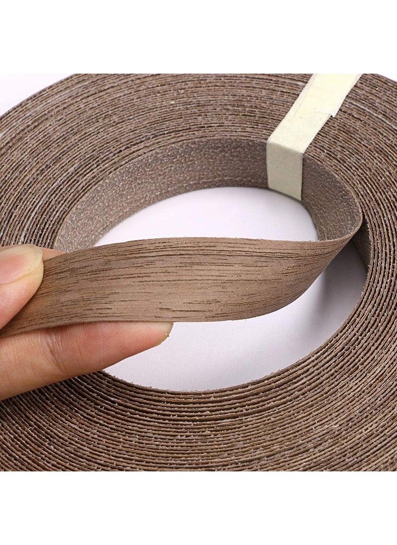 Skelang Skelang Walnut Wood Veneer Edge Banding Preglued Iron-on with Hot Melt Adhesive Edgebanding Flexible Wood Tape (3/4"×50')  - Image 3