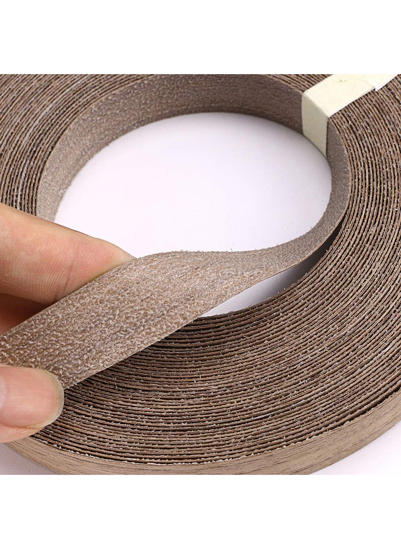 Skelang Skelang Walnut Wood Veneer Edge Banding Preglued Iron-on with Hot Melt Adhesive Edgebanding Flexible Wood Tape (3/4"×50')  - Image 4
