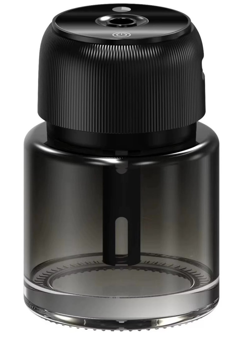 130ml ستار توب لايت عطر سيارة زجاجي كبير السعة – جهاز ترطيب وتنقية هواء يعمل باليو إس بي للسيارات، المنزل، المكتب | مع تقنية الموجات فوق الصوتية، إغلاق تلقائي، ووضعين للرش – هدية مثالية للاسترخاء وانتعاش الجو - Image 1