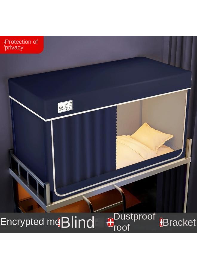 Bluejw Student Dormitory Thickened Bed Curtain Mosquito Net Integrated Upper And Lower Bunch Upper Bedroom Shading 2025 New Single Bed - Image 1
