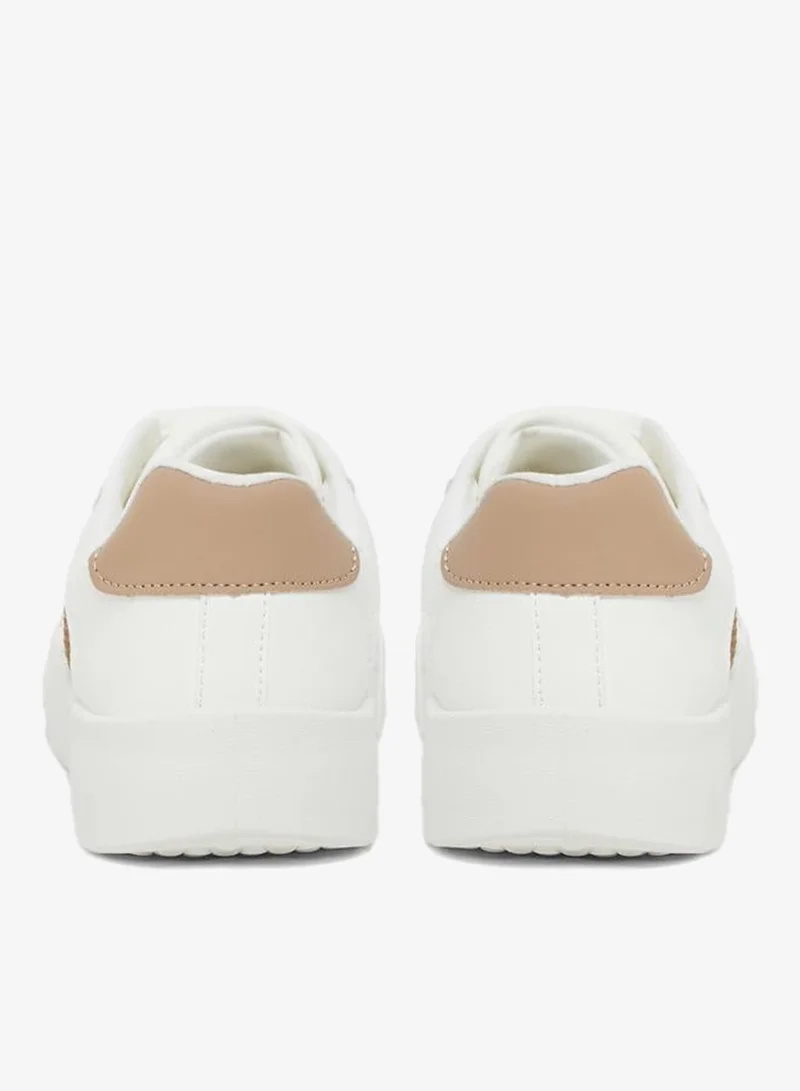 Styli Active Striped Lace Up Sneakers