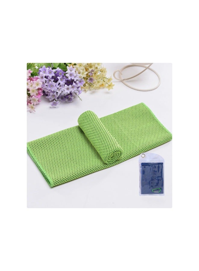 Generic Cooling Towel, Ice Sensitive Sweat Towel, Sports Quick Drying Ultra-Fine Fiber Cloth, Soft And Breathable Cooling Towel 30 * 100cm Green  - Image 1