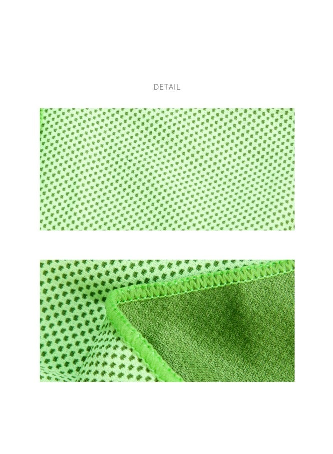 Generic Cooling Towel, Ice Sensitive Sweat Towel, Sports Quick Drying Ultra-Fine Fiber Cloth, Soft And Breathable Cooling Towel 30 * 100cm Green  - Image 5