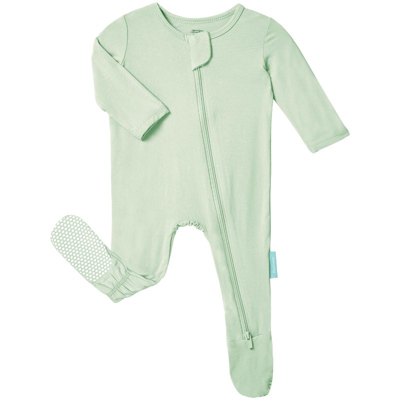 PurComfy Baby Zipper Footie Pajamas, Supersoft Bamboo Rayon Baby Footed Pjs Boy Girl 12-18 Month Coverall Sleepers - Image 1