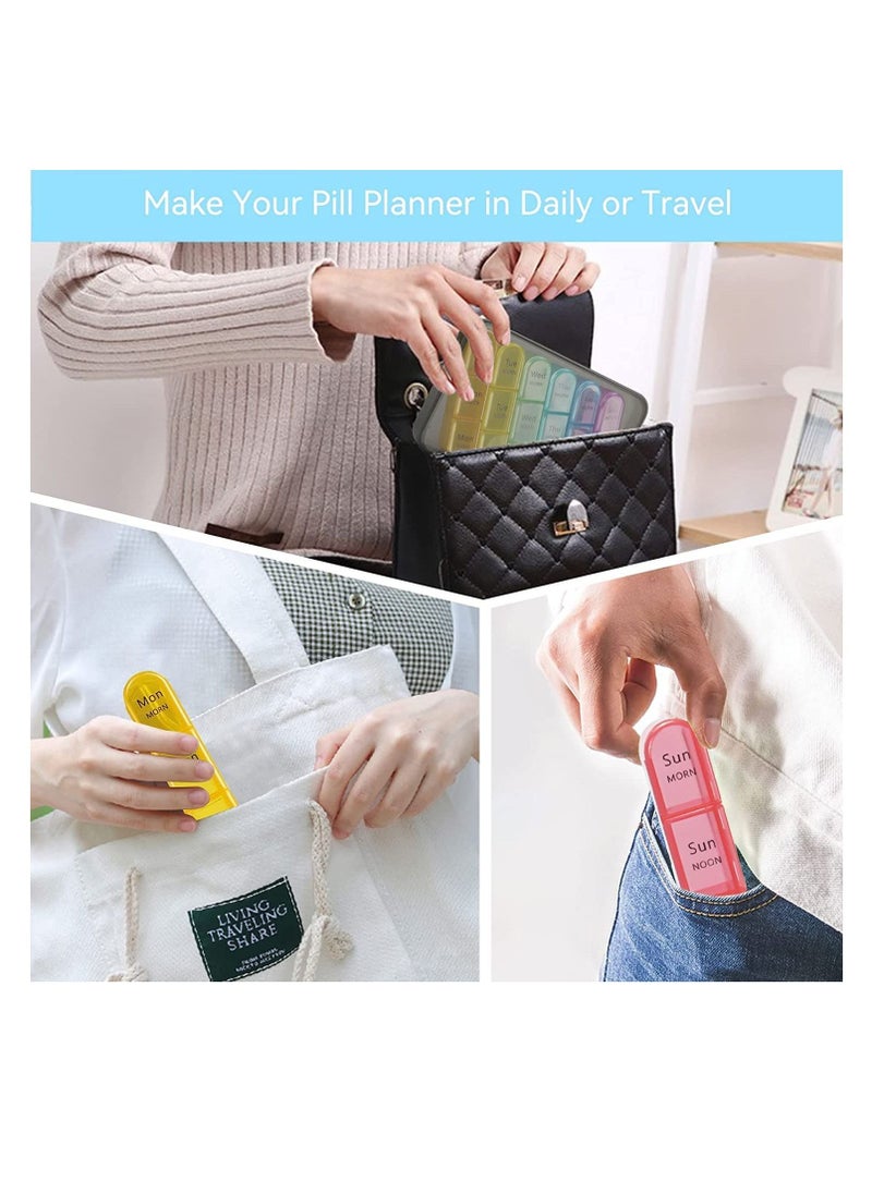 Generic - Weekly Pill Organizer 3 Times A Day, 7 Day Pill Box Large Compartments Moisture-Proof Pill Case, Daily Portable Travel Morning Noon Evening Pill Container, for Fish Oils, Vitamins, Supplements - Image 1