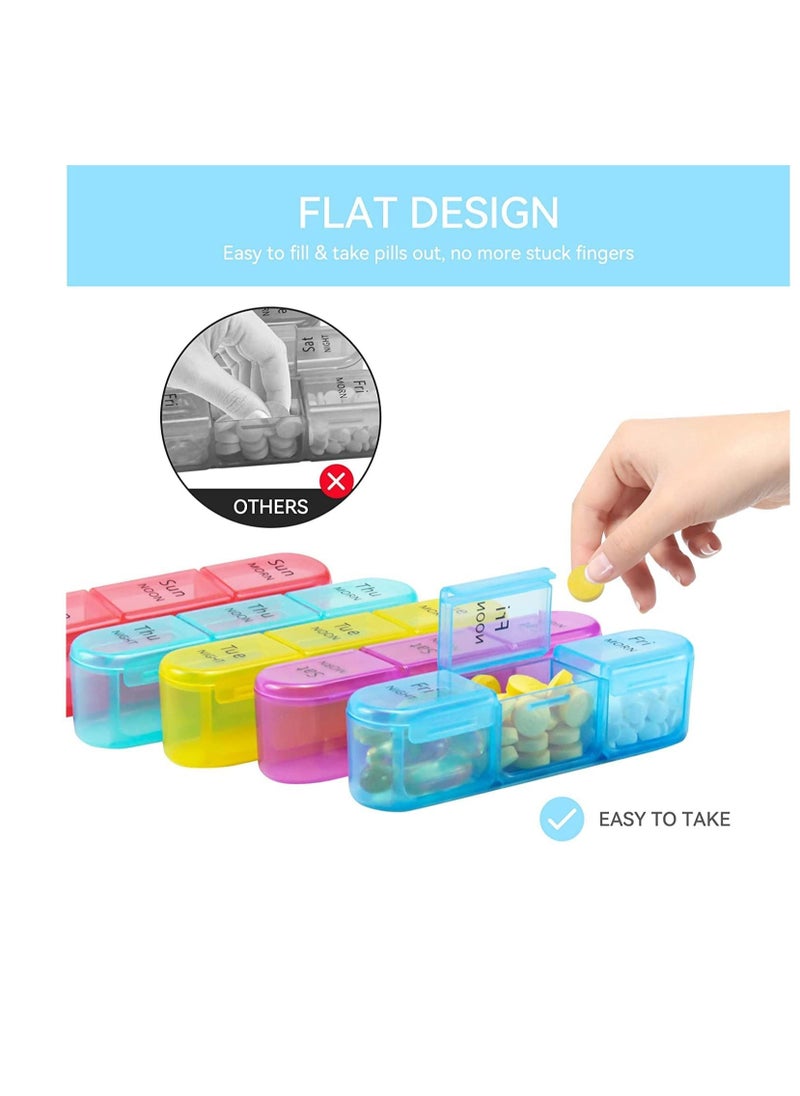 Generic - Weekly Pill Organizer 3 Times A Day, 7 Day Pill Box Large Compartments Moisture-Proof Pill Case, Daily Portable Travel Morning Noon Evening Pill Container, for Fish Oils, Vitamins, Supplements - Image 1