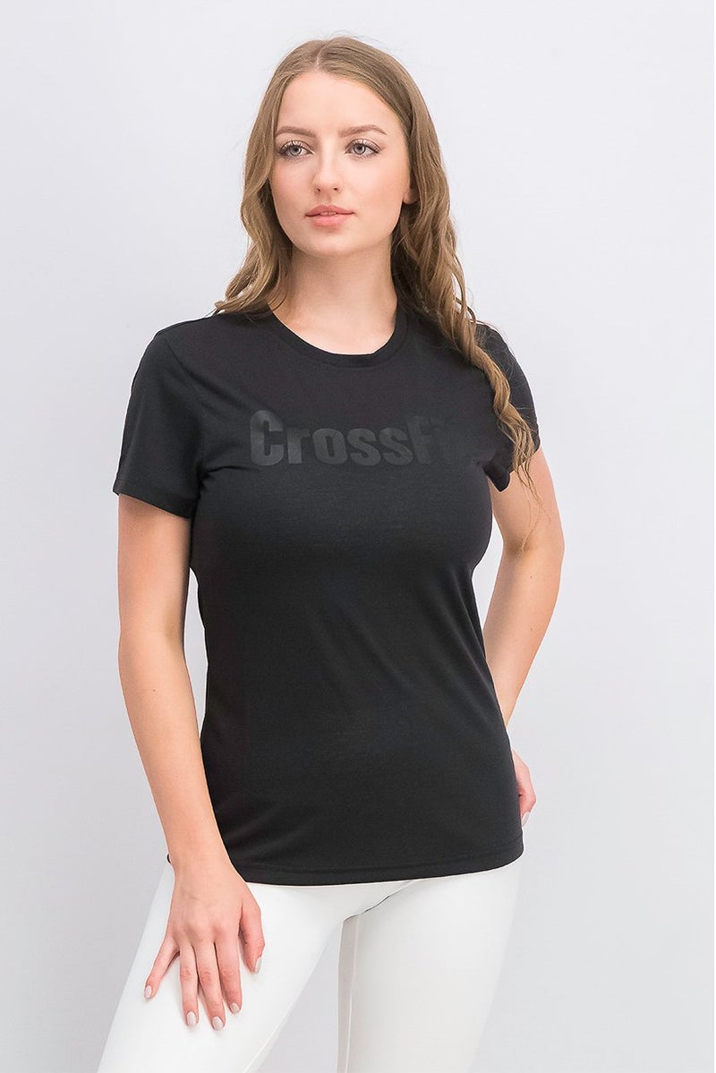 Reebok Women Sportswear Fit Short Sleeve Training Top, Black - Image 1