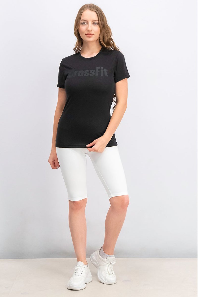 Reebok Women Sportswear Fit Short Sleeve Training Top, Black - Image 4