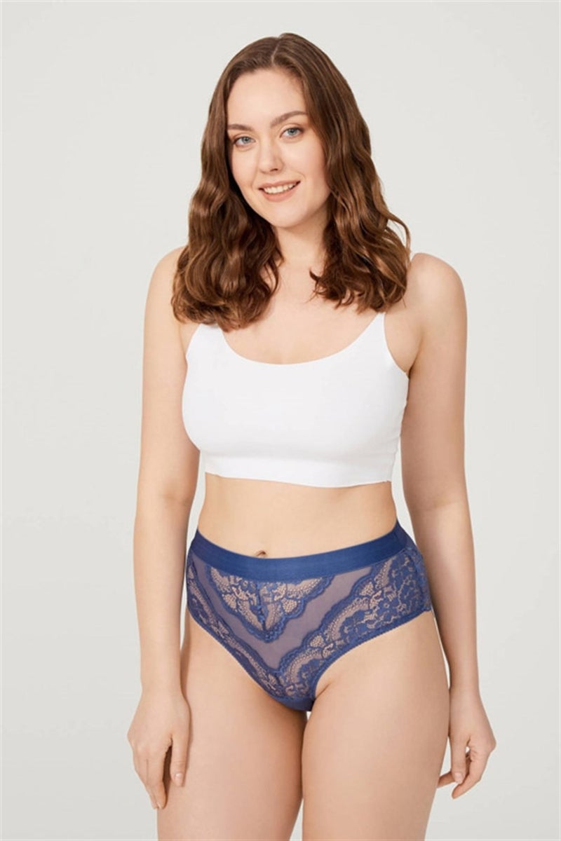 COTTONHILL Lace Sheer Back Plus Size Bikini Panties 6 Pack  - Image 2