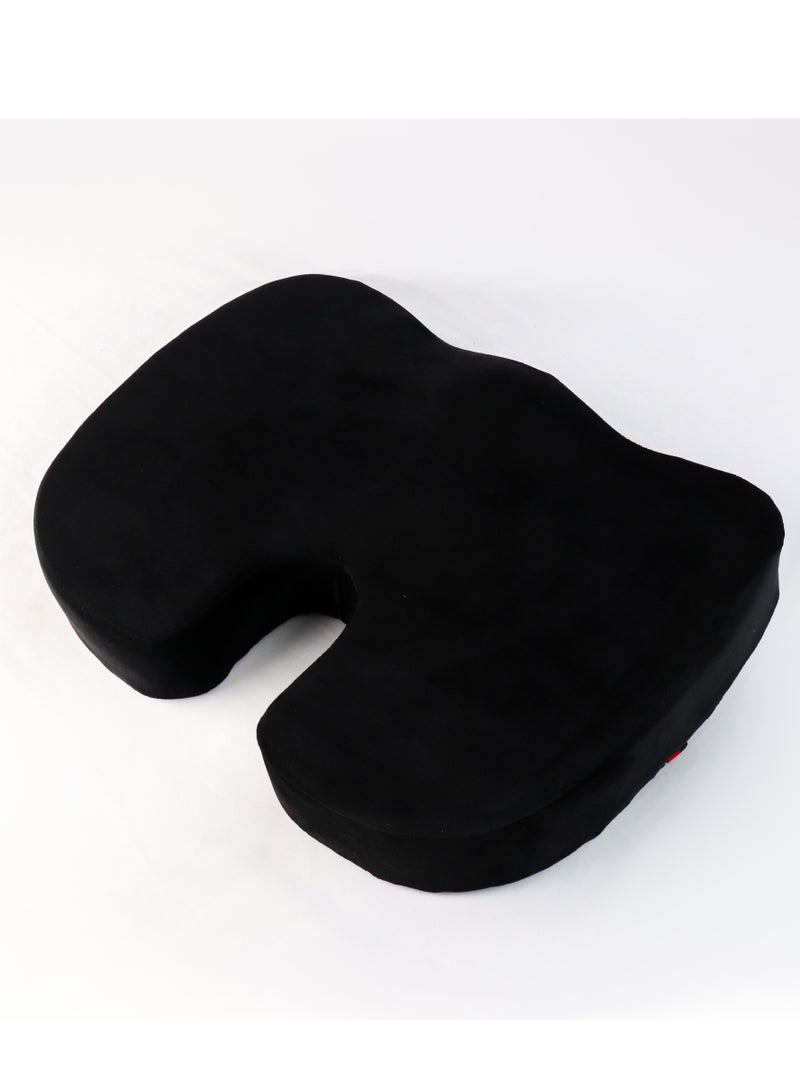 ماكس كمفورت مقعد طبي مع طبقه جل لعدم التعرق و لتقليل الضغط أثناء الجلوس لفتره طويله من Max Comfort – اسود - Image 1