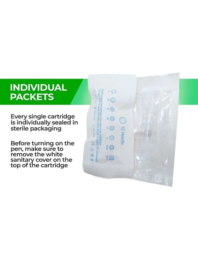 ModiX Dr. Pen Ultima M5 M7 Replacement Cartridges - (20 PACK) - 12 Pins (0.25mm) Bayonet Slot - Disposable Replacement Parts - Image 3