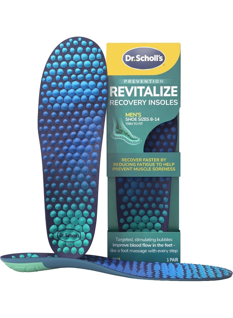دكتور شولز Dr. Scholl's ® Revitalize Recovery Insole Orthotics, Improve Recovery Faster, Reduce Fatigue, Stress, Soreness, Trim to Fit Inserts for Any Shoes, Athletic, Running, Slippers, Casual, Men 8-14, 1 Pair - Image 1