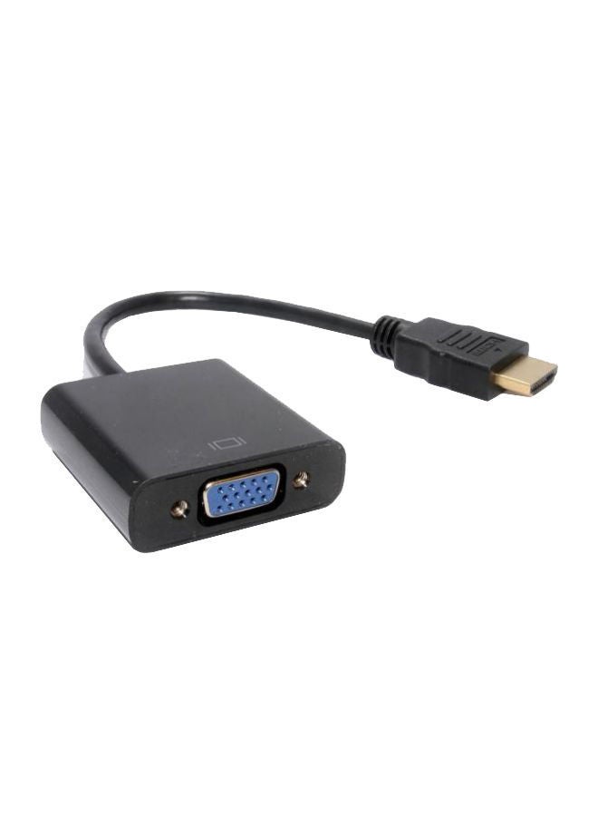 NIBEMINENT Vga Female To HDMI Male Cable Adapter Black 