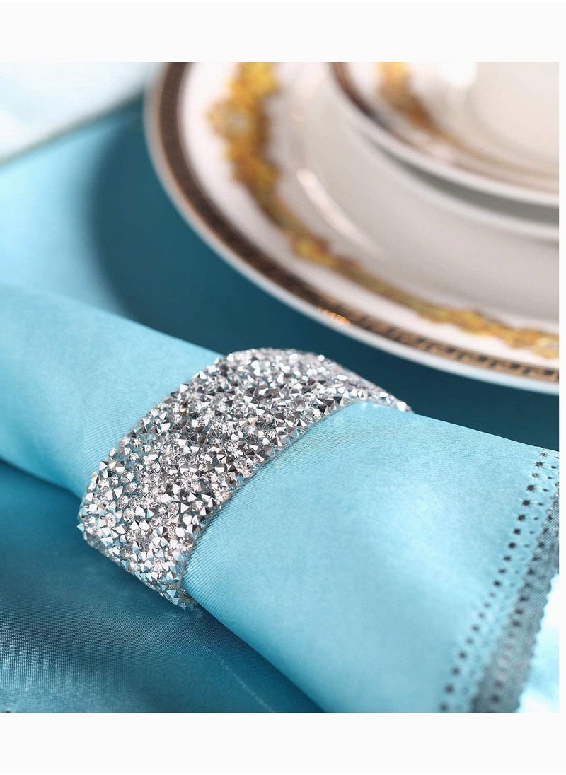 Crystal Rhinestone Ribbon, 3 Yards Diamond Roll Banding Belt Wrap, Sparkling Roll for Wedding Cakes Birthday Crafts Decorations, 3 Rolls 3 Sizes  - Image 3