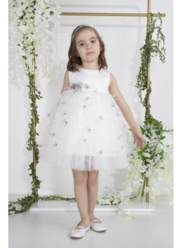 Babydola Minimony 1-5 Years Butterfly Detail Tulle Girls' Children's Holiday Graduation Prom Gown Wedding Dress 2021  - Image 3