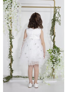 Babydola Minimony 1-5 Years Butterfly Detail Tulle Girls' Children's Holiday Graduation Prom Gown Wedding Dress 2021  - Image 4