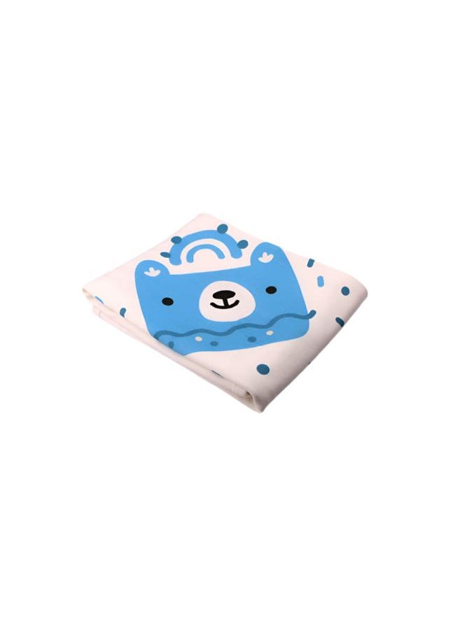 Mamas Gift Blue Bear Hooded Blanket Premium Soft Baby Hooded Blanket in Superior Cotton Fabric, Available in Multiple Prints to Swaddle the Baby. Perfect for Wrapping Newborn Babies When an Extra Layer Is Required  - Image 1