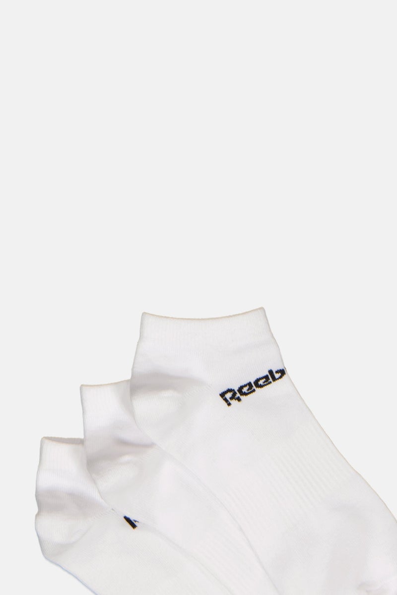 Reebok Men 6 Pairs Brand Logo Low Cut Socks, White - Image 2