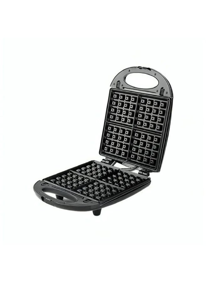 سوكاني صانعة وافل سوكاني كبيرة 1200 واط، 4 قطع، سطح غير لاصق بتقنية تسخين سريعة وحديثة – موديل SK-08035،-اسود - Image 3