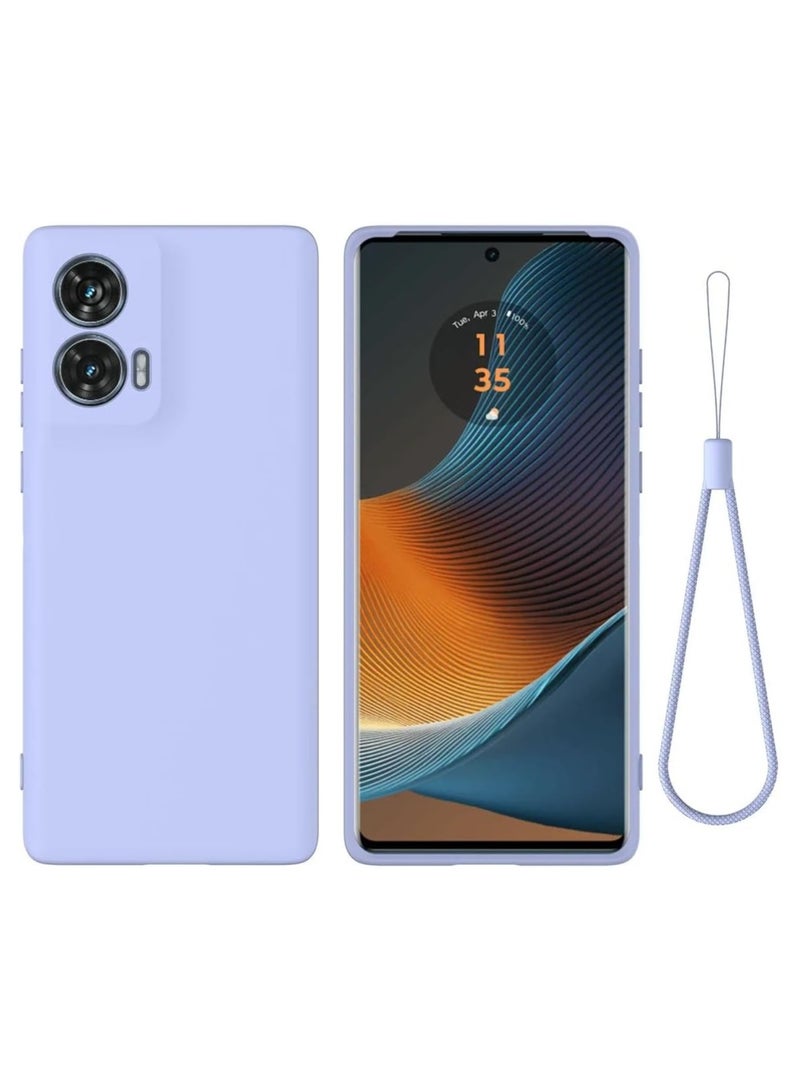 عام غطاء من السيليكون متوافق مع موتورولا إيدج 50 فيوجن ، ناعم الملمس ، مقاوم للصدمات ، مقاوم للغبار ، مضاد للانزلاق غطاء حماية كامل الجسم مع حزام المعصم الحبل ل موتو إيدج 50 فيوجن - Image 1