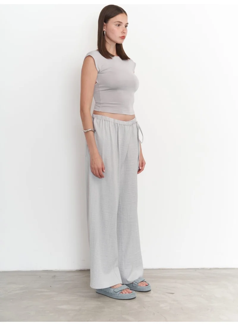 Bohemai Harmony Side Tie Grey Trousers