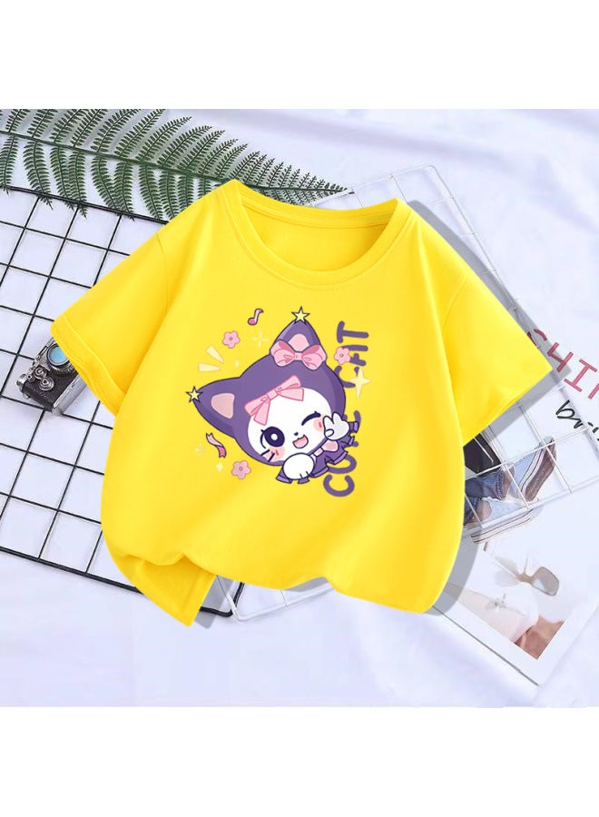 High Quality Spot Sweet Cute Little Girl Summer Children's Cotton T-shirt Short Sleeve Little Girl Clothes
