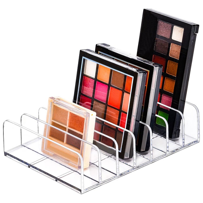 Jesslab Eyeshadow Palette Makeup Organizer Acrylic 7-Section Divided Make Up Organizers And Storage For Bathroom Vanity Countertop Transparent L - Image 1