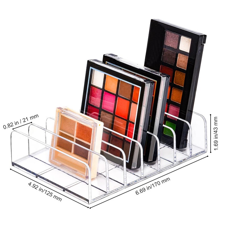 Jesslab Eyeshadow Palette Makeup Organizer Acrylic 7-Section Divided Make Up Organizers And Storage For Bathroom Vanity Countertop Transparent L - Image 2