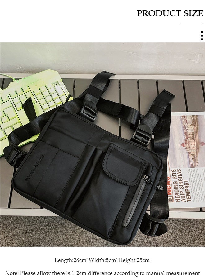 DUNISO Sports Chest Bag For Men Women, Waterproof Lightweight Front Chest Pack, Running Chest Phone Holder Pouch with Extra Storage, Tactical Vest Backpack For Workouts Running Cycling - Image 2