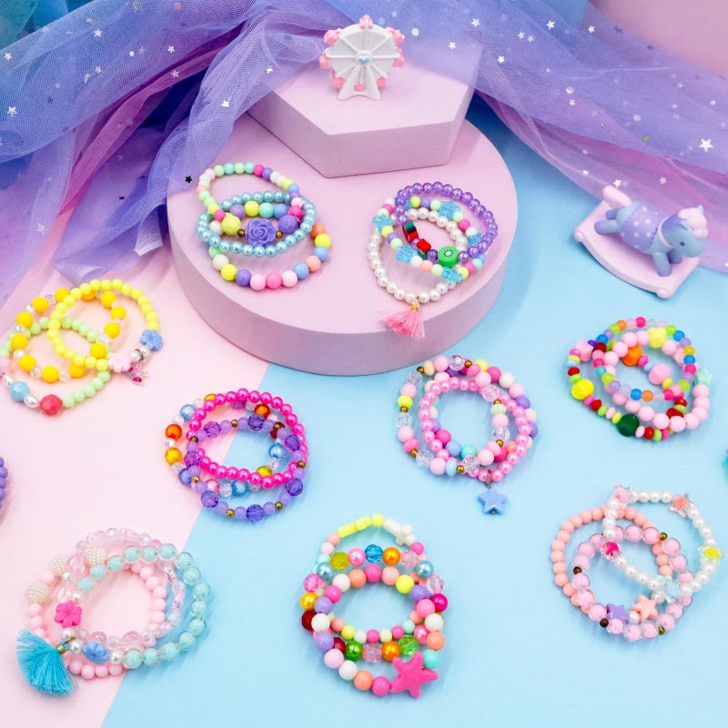 PinkSheep Bracelets for Girls Jewelry: 36 Pcs Kids Bracelets, Kids Jewelry Age 3 4 5 6 7 Years Old Princess Girl Party Favors - Image 5