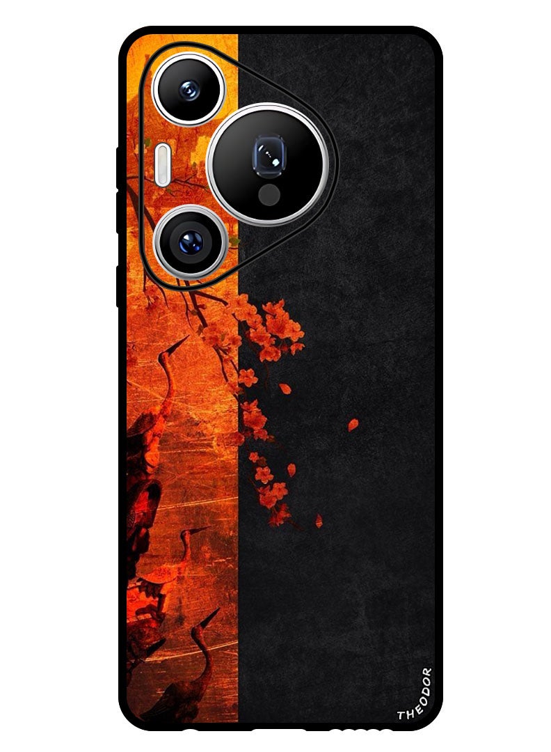 Theodor Protective Case Anti Scratch Shock Proof Bumper Cover For Huawei Pura 70 Flower Abstract 4 - Image 1