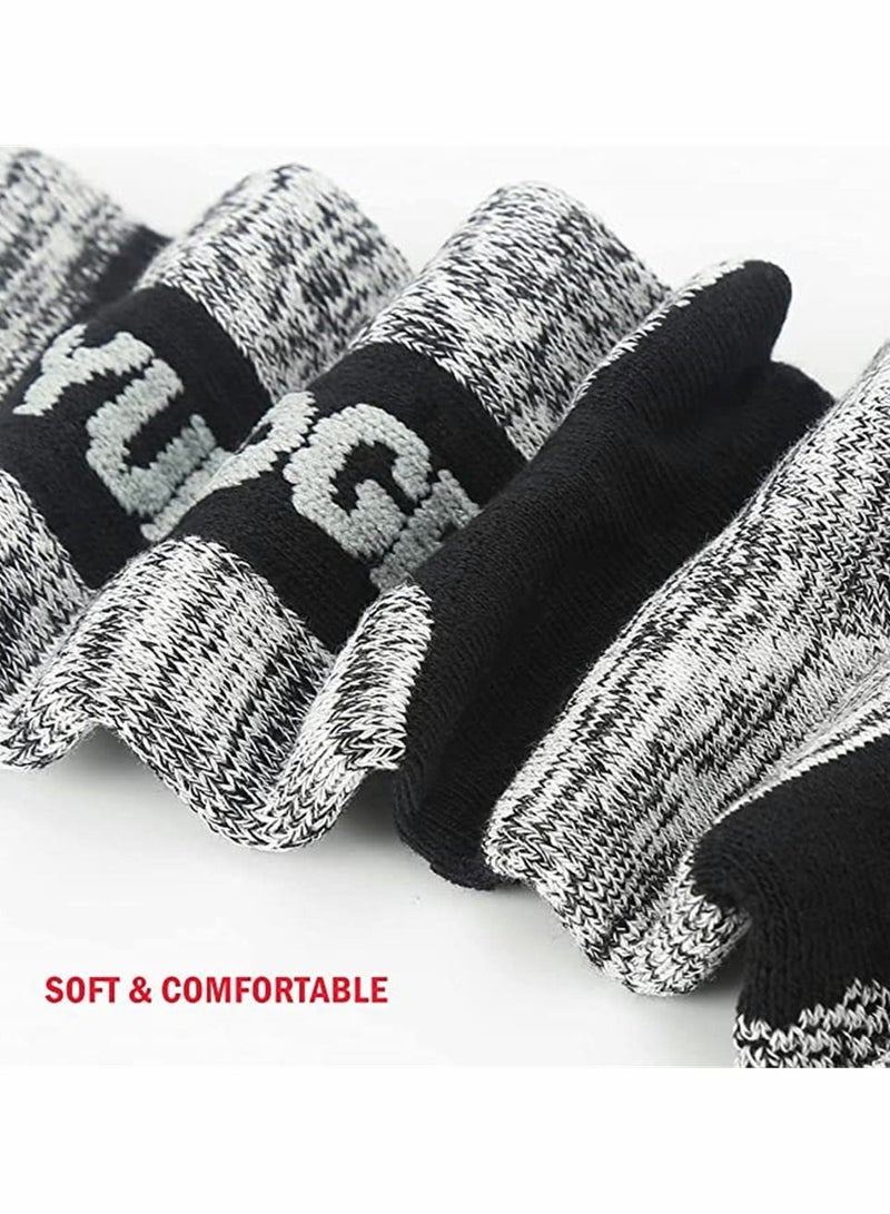 SYOSI 5 Pairs Mens Socks, Men's Wicking Breathable Cushion Comfortable Casual Crew Socks Multi Performance Walking Athletic Socks, Outdoor Hiking Trainer Running Socks (L Size) - Image 5