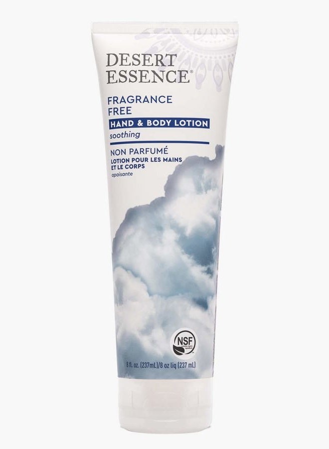 Desert Essence Fragrance Free Hand and Body Lotion, 8 Ounce -- 6 per - Image 1