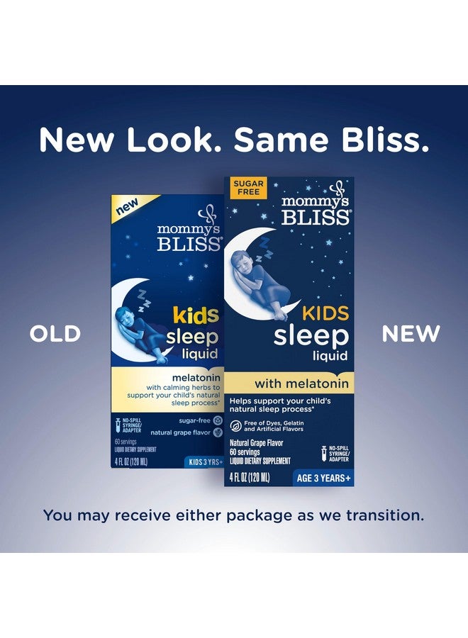 ماما بليس سائل نوم للأطفال من Mommy's Bliss مع الميلاتونين والأعشاب المهدئة | يدعم عملية النوم الطبيعية للأطفال من سن 3 سنوات فما فوق | بنكهة العنب | خالٍ من السكر | 4 أونصة سائلة (60 وجبة) - Image 1
