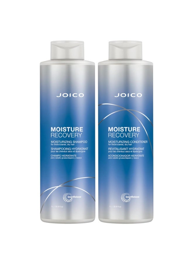 Joico Moisture Recovery Moisturizing Shampoo & Conditioner Set | Replenish Loss Moisture | For Thick & Coarse & Dry Hair - Image 1