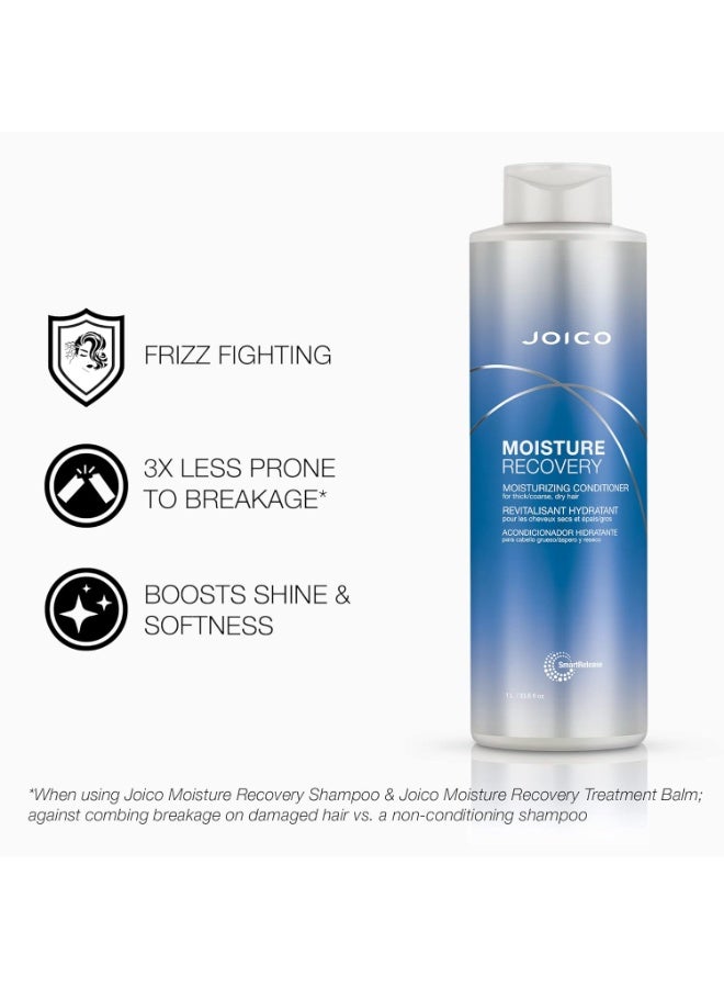 Joico Moisture Recovery Moisturizing Shampoo & Conditioner Set | Replenish Loss Moisture | For Thick & Coarse & Dry Hair - Image 3