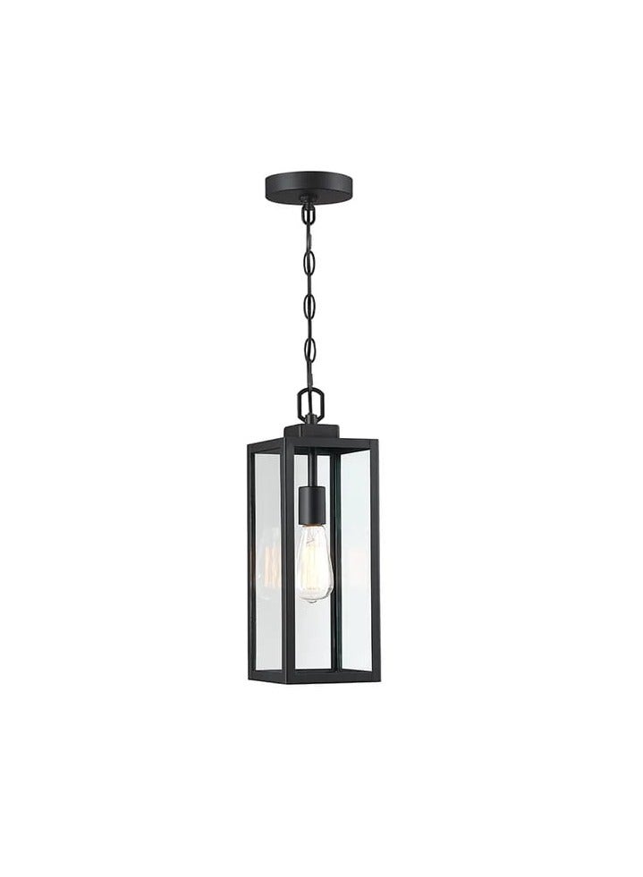 Outdoor Pendant Light,1-Light Indoor Pendant Light,Metal And Glass Hanging Pendant Light Outdoor Porch Light Ceiling Mount Outdoor Chandelier Exterior Hanging Lantern For Front Porch Patio,E27 - Image 1