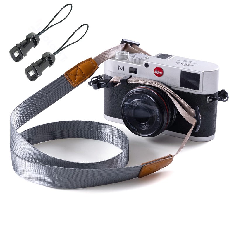Eorefo Camera Strap Camera Neck Strap With Quick-Release Buckles For Mirrorless Camera.(Light Gray) - Image 1