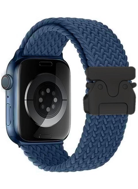 Braided Band Compatible with Apple Watch Ultra 1/2 49mm 46mm 45mm 44mm 42mm for Women Men Made of Breathable Polyester,Parachute Style Buckle Straps for iWatch SE Series 10 9 8 7 6 5 4 3 2 1 SE
