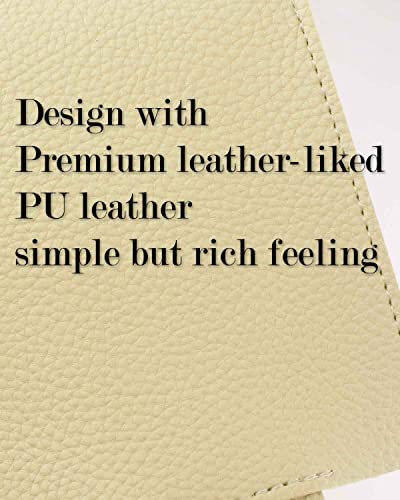 JESMINI Extra Large Rectangle Tissue Box Cover – Plus Size Tissue Box Holder with Bottom Belt [JESMINI, Beige] Faux Leather Long Rectangular Tissue Holder for Bathroom/Home/Car/Office Decor - Image 4